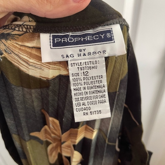 Gorgeous Vintage Prophecy Floral Accordian Midi Skirt - 12 - Picture 4 of 5